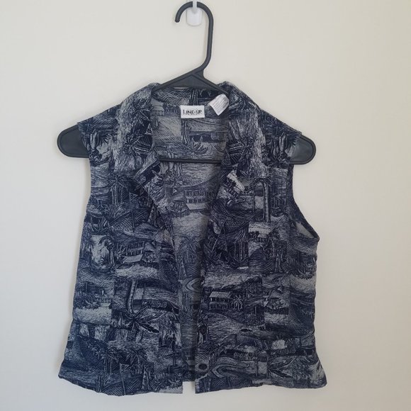Funky Vintage Hawaiian Golf Vest - Picture 1 of 4